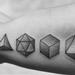Five platonic solids Tattoo Design Thumbnail